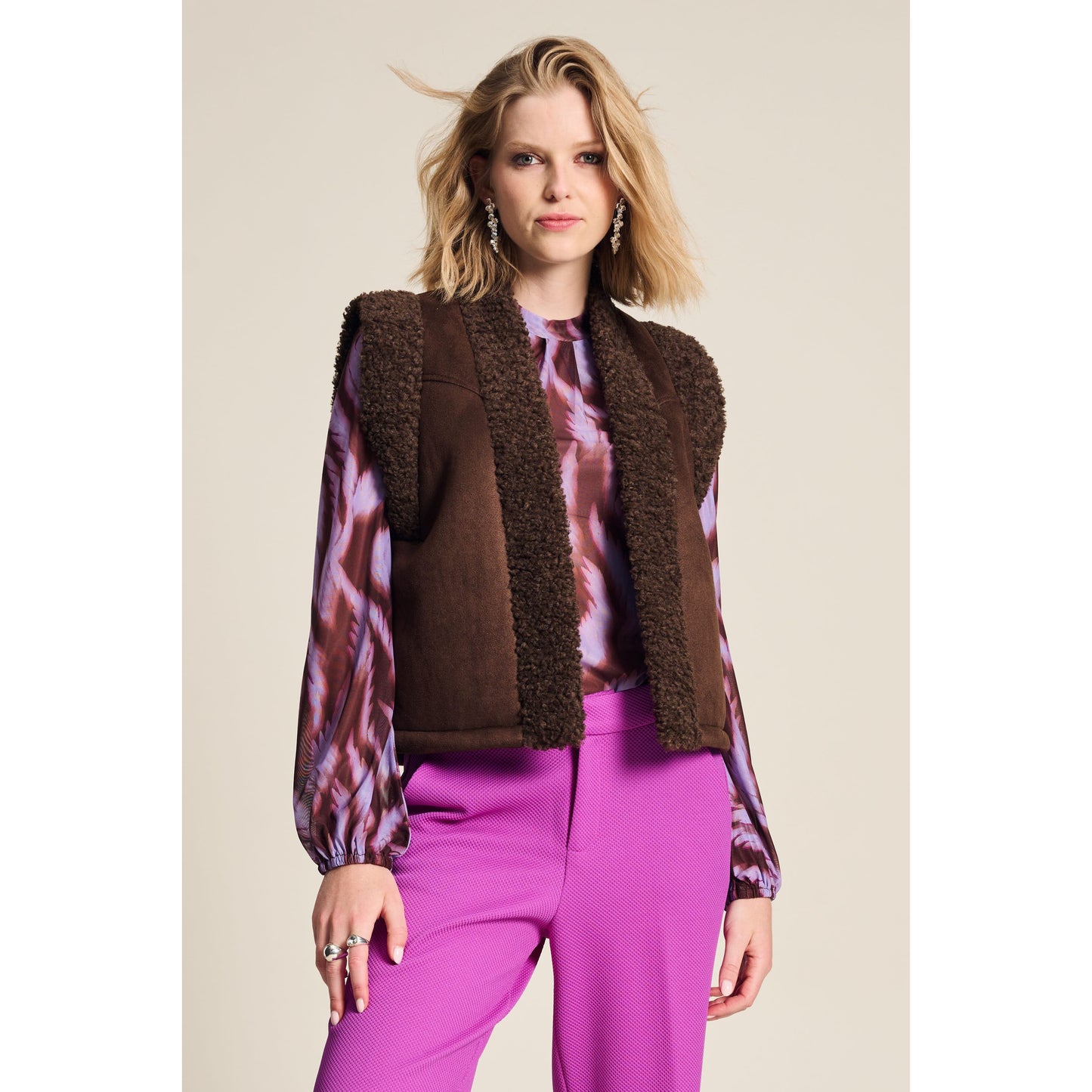 POM Lammy Brown Vest
