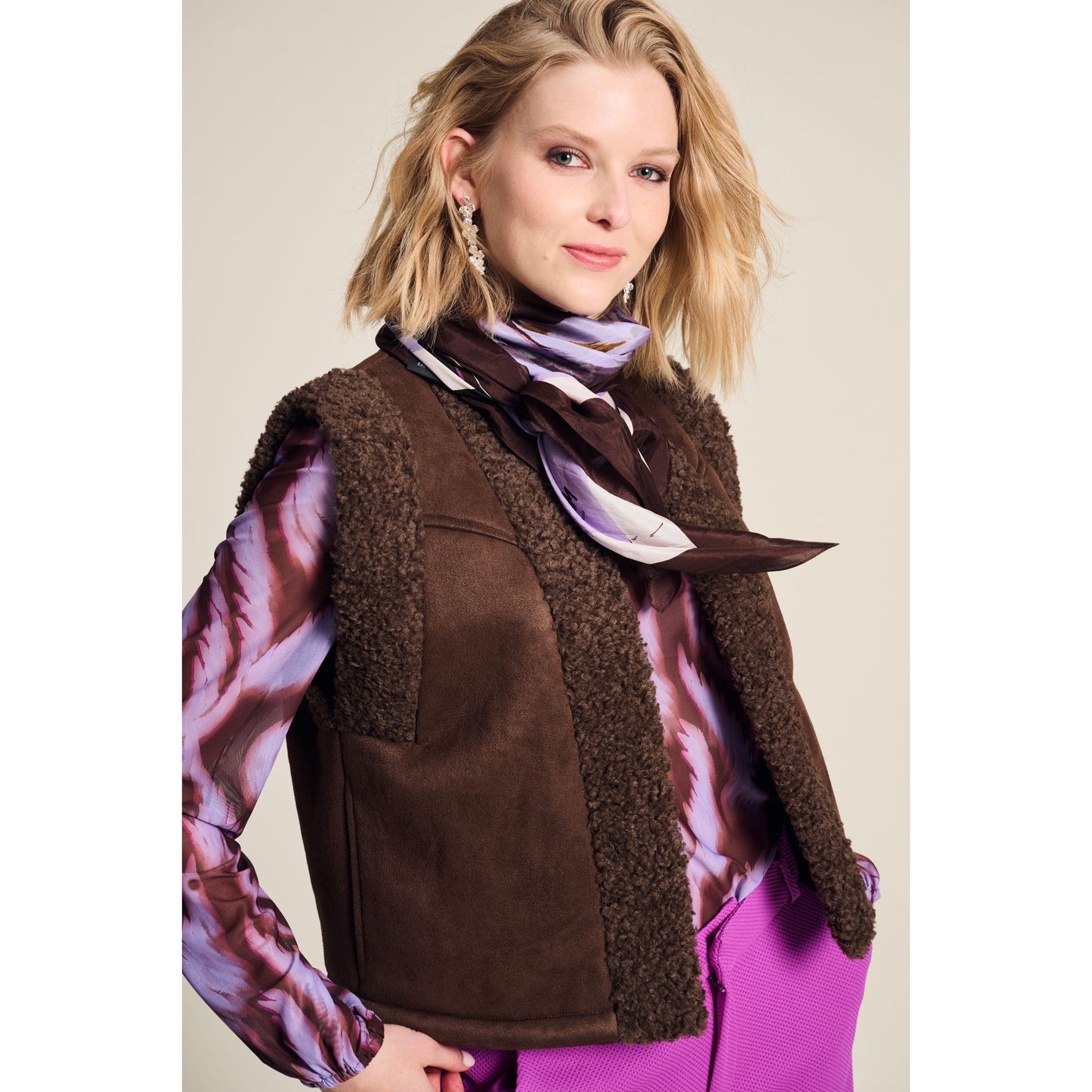 POM Lammy Brown Vest