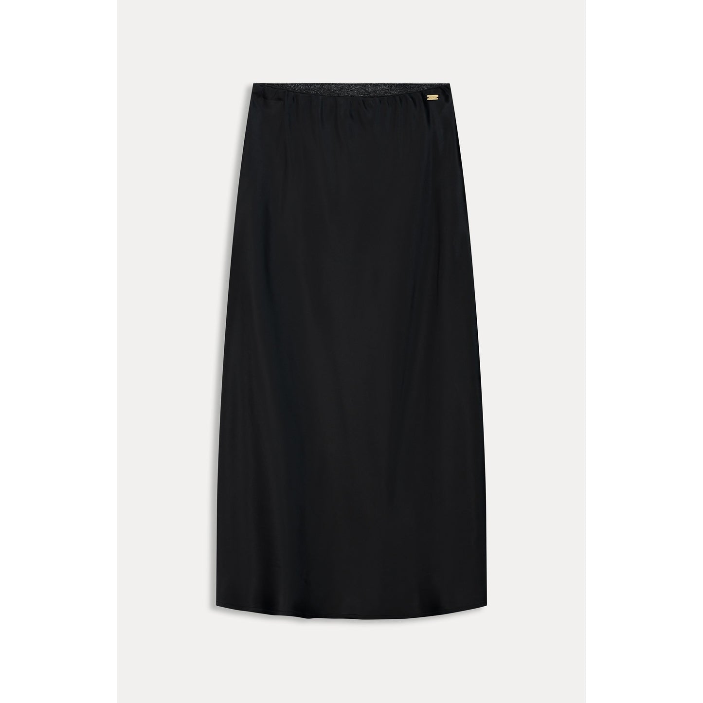 POM Black Satin Skirt