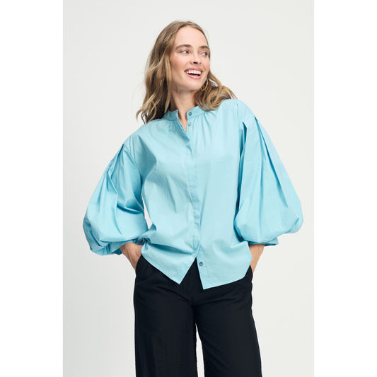 POM Blouse Poplin Sky Blue