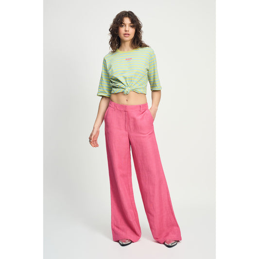 POM Pants Raspberry Linen