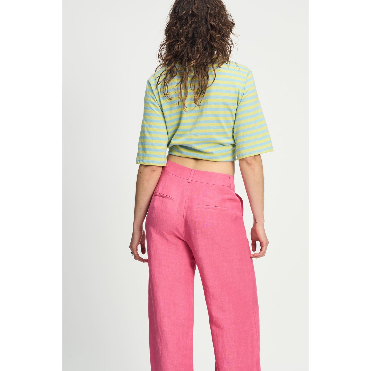 POM Pants Raspberry Linen
