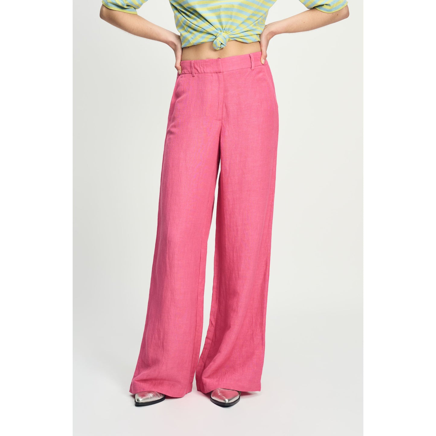 POM Pants Raspberry Linen