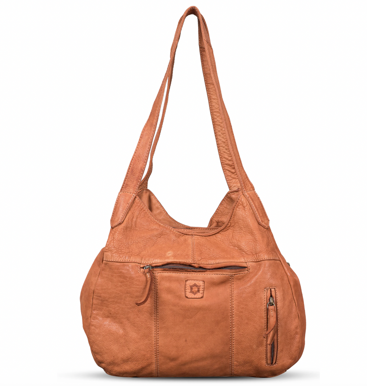Mani Washed Leather Handwoven Handbag