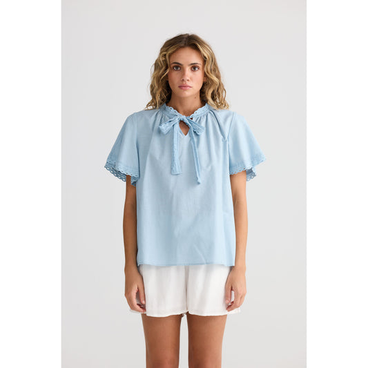 Talisman Cherri Top Light Blue