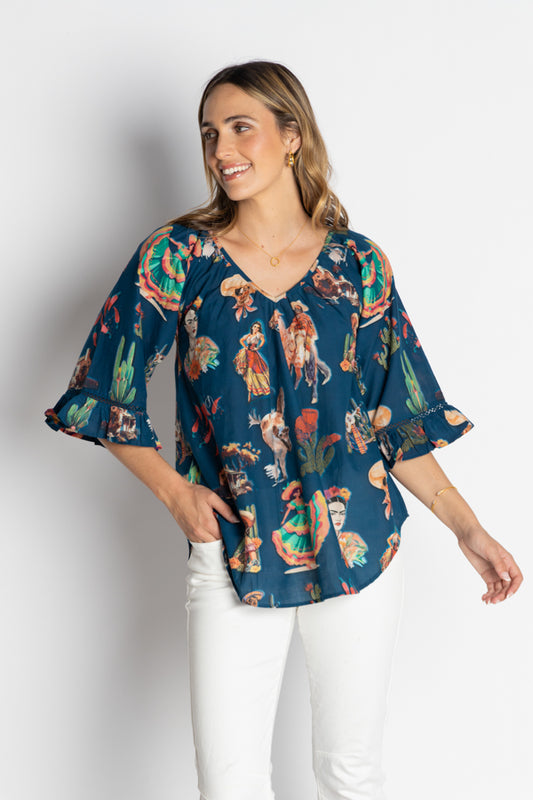 Lula Life Arriba Top Navy