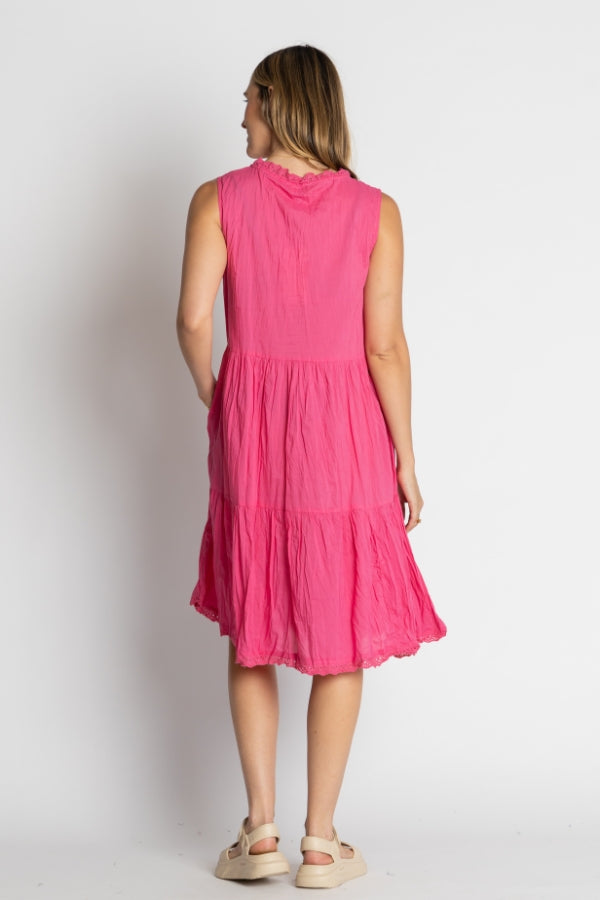 Lula Life Celeste Slvless Dress Pink