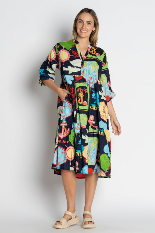 Lula Life Melrose Midi Navy