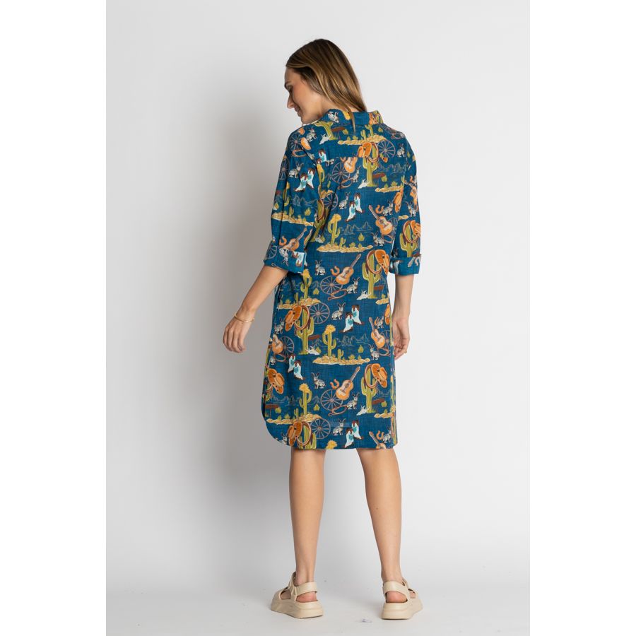 Lula Life Prairie Dress Navy