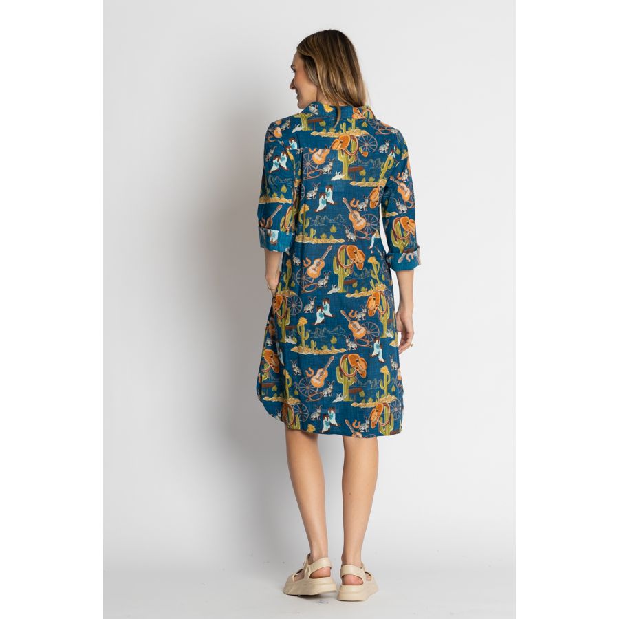 Lula Life Prairie Dress Navy