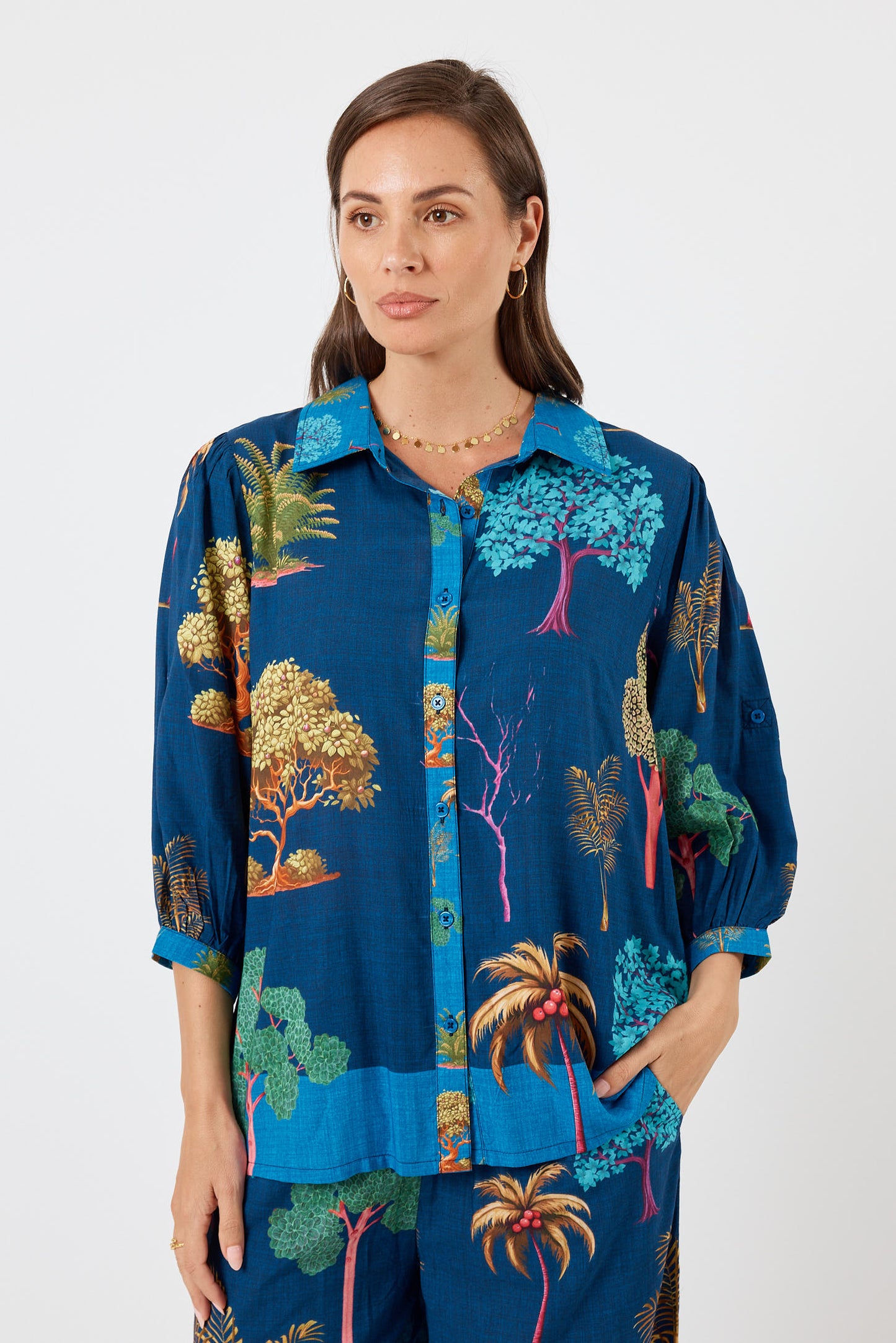 Lula Life Wanda Shirt Navy