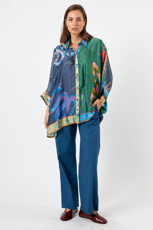 Lula Soul Kamloops Kaftan Top Multi