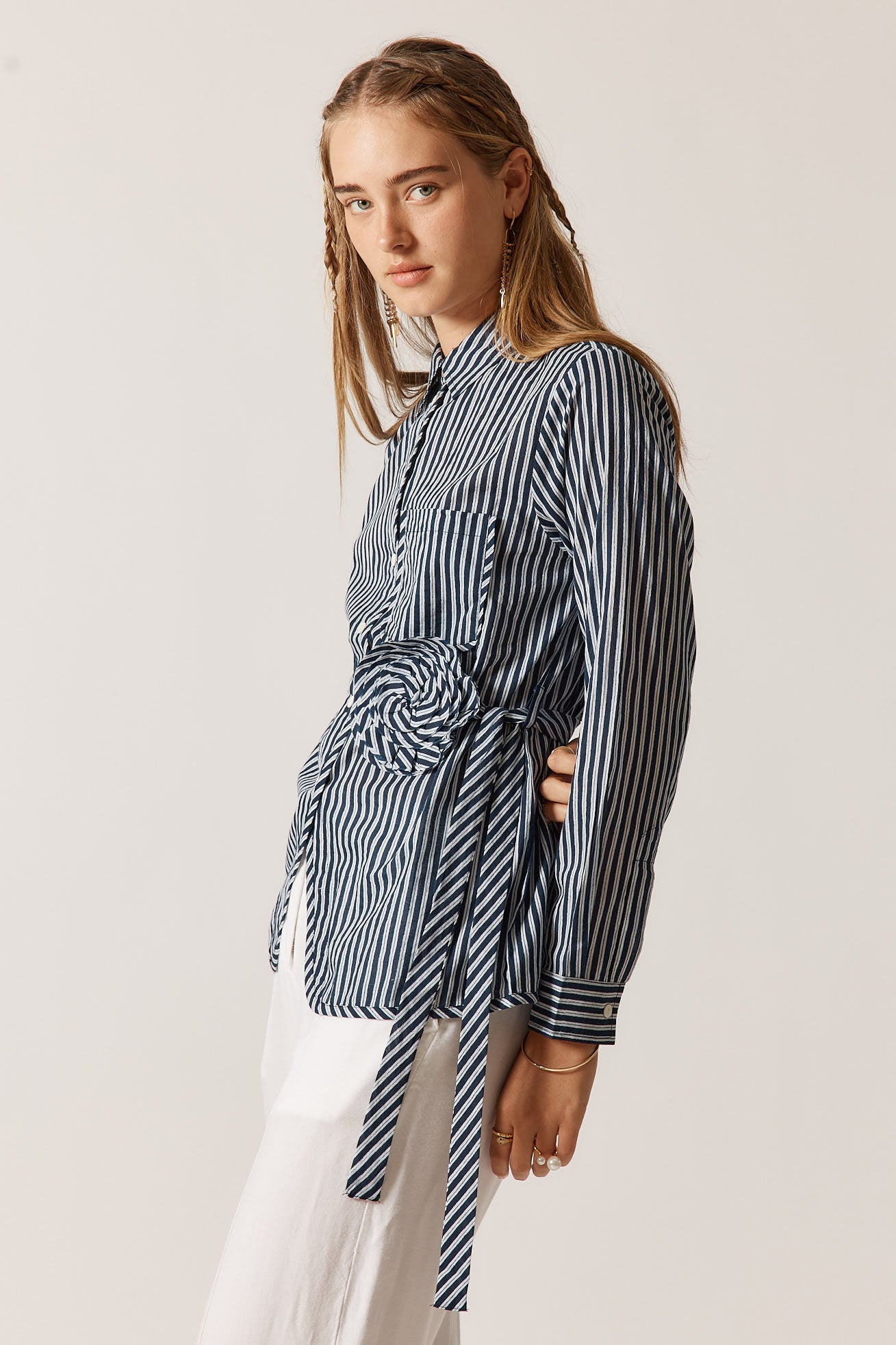 Rubyyaya Countryside Rose Top Navy