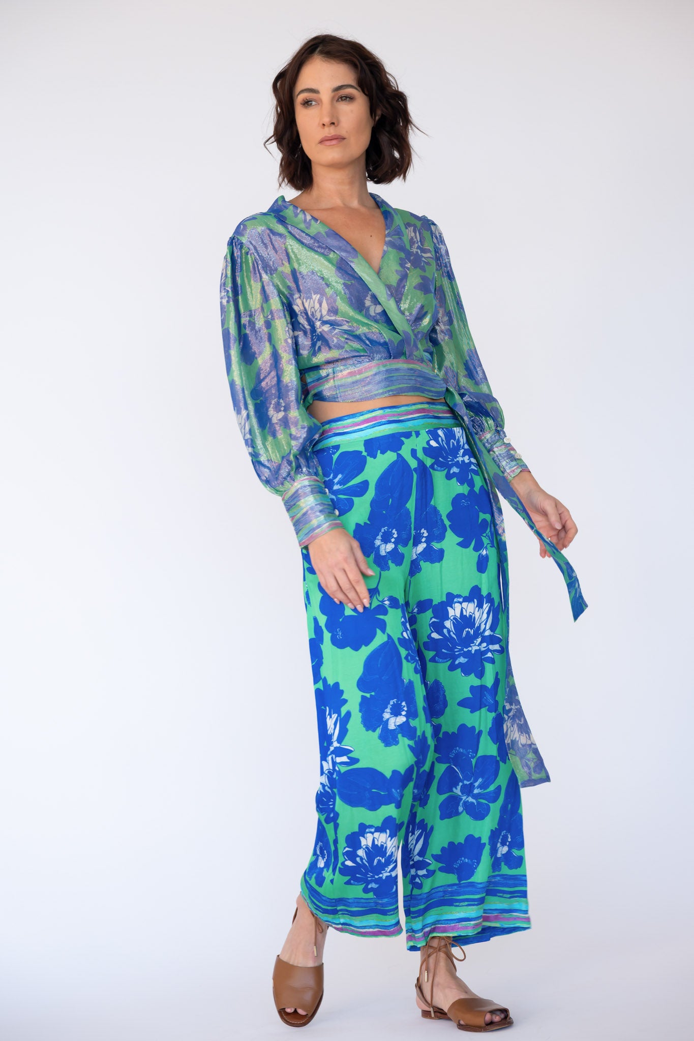 Rubyyaya Sunrise Wrap Shirt Blue