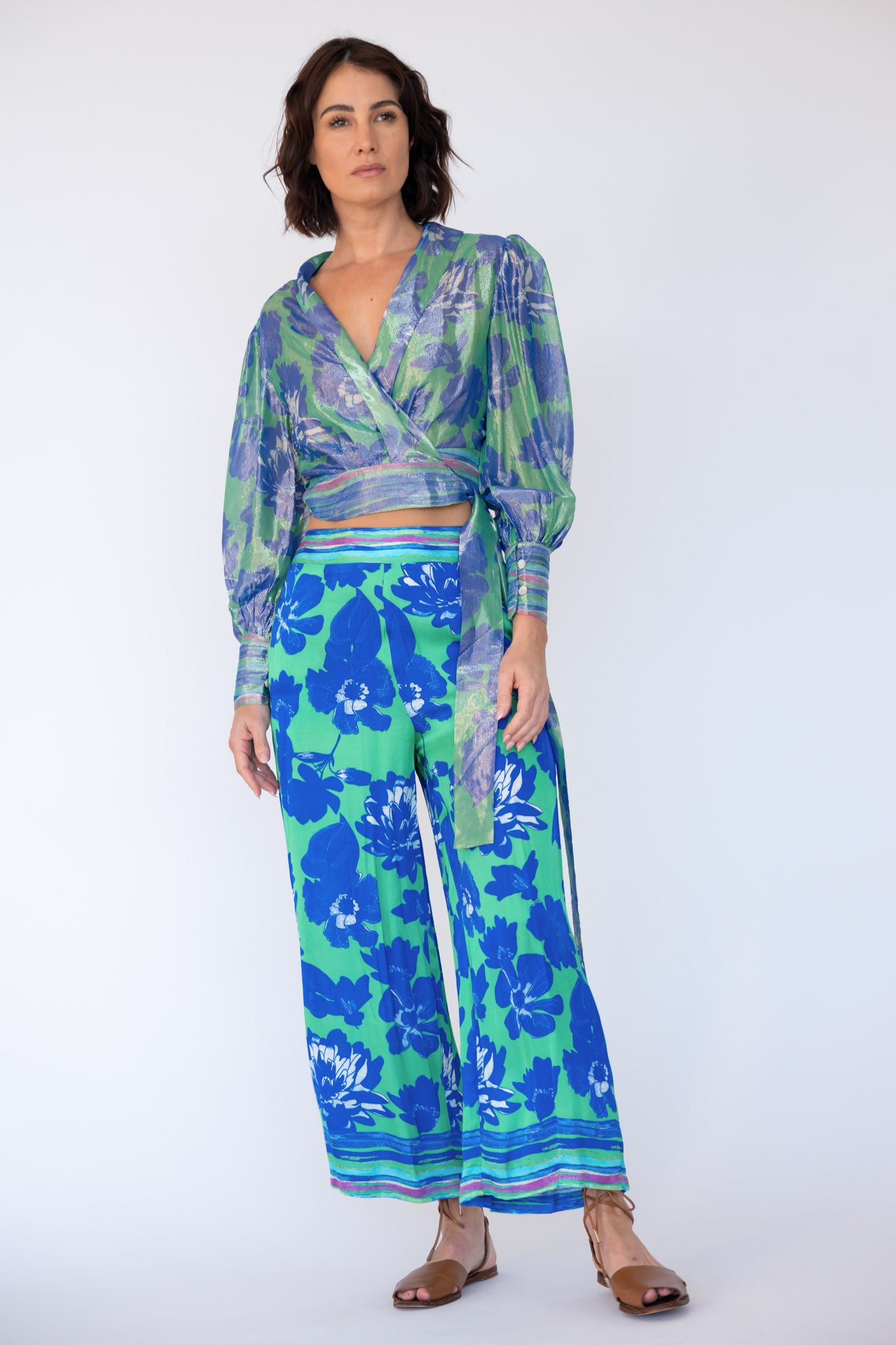 Rubyyaya Sunrise Wrap Shirt Blue