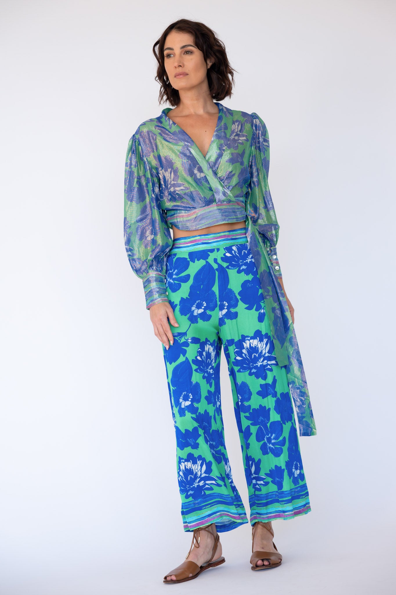 Rubyyaya Sunrise Wrap Shirt Blue