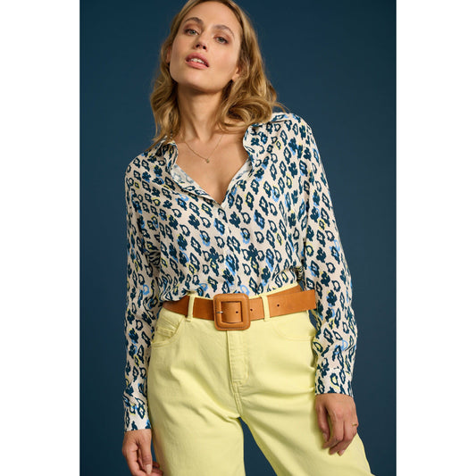 POM MILA LEOPARD BLOUSE