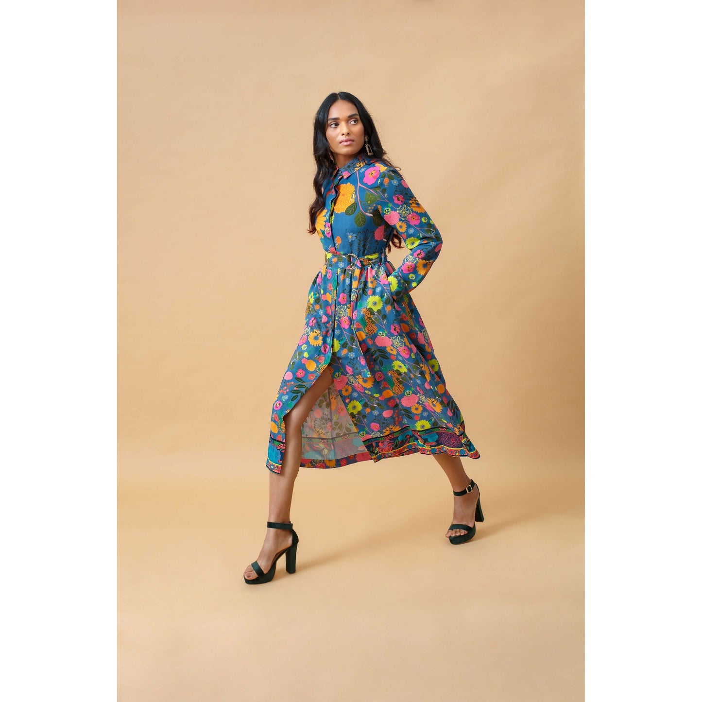 Emily Lovelock Blue Print Dress