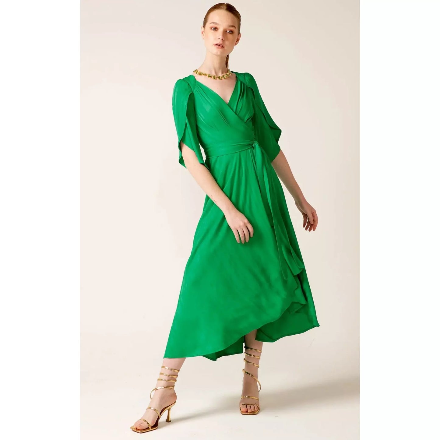 Sacha Drake Hanworth House Wrap Dress Apple Green