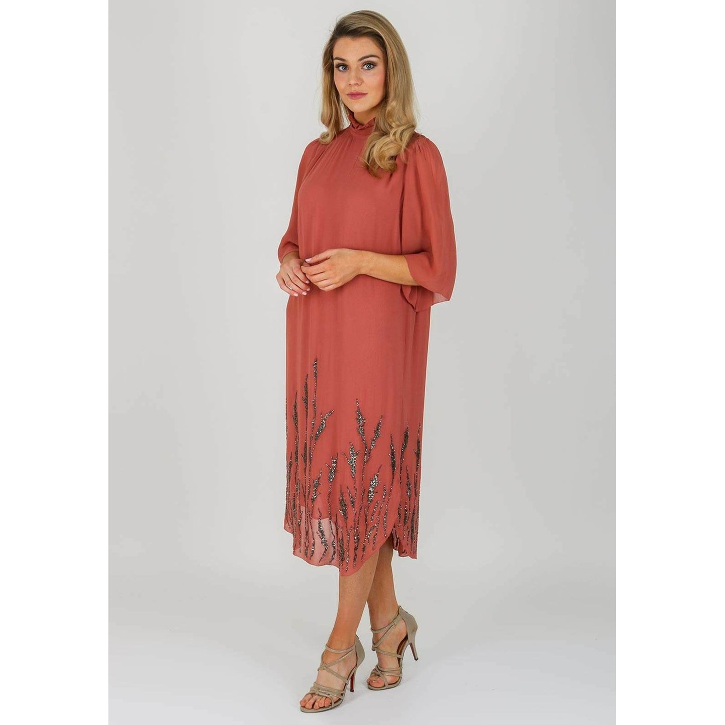 Noa Noa Beaded Cedarwood Dress